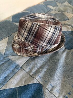 Polo by Ralph Lauren Brown and Cream Plaid Fedora